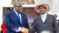 DR Congo President Felix Tshisekedi and Uganda’s President Yoweri Museveni