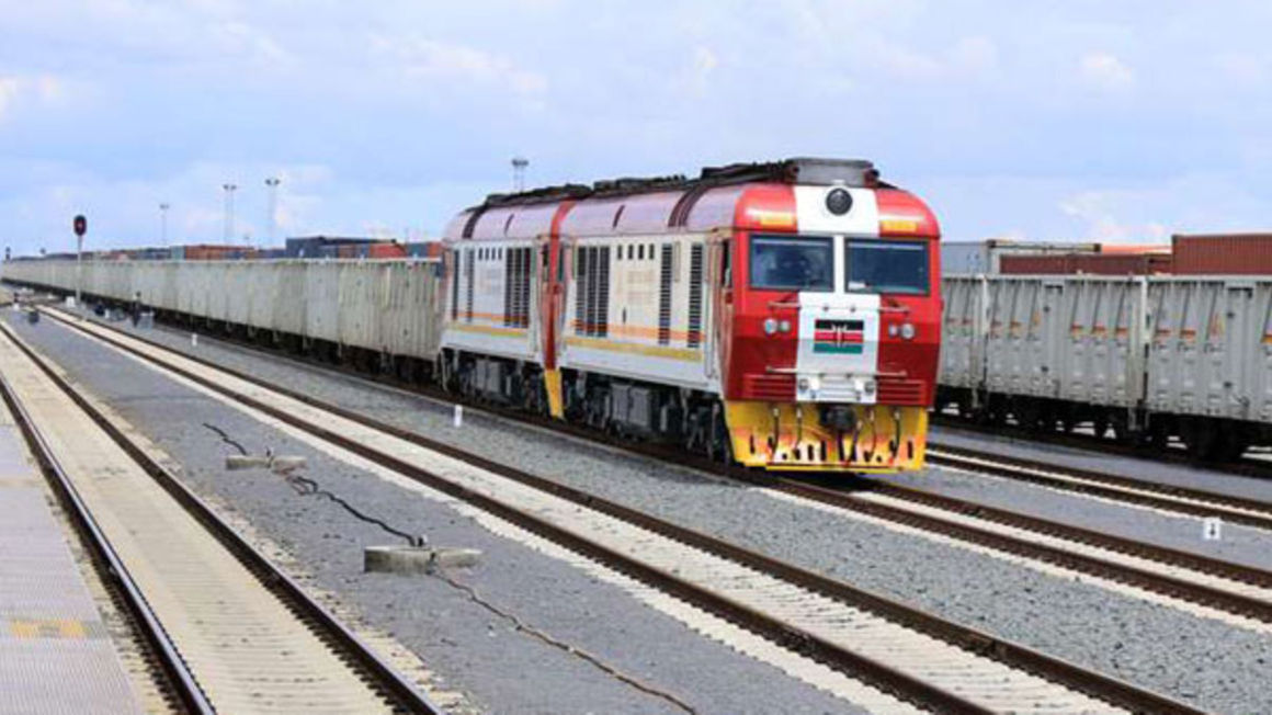 SGR cargo train at the Nairobi terminus on April 27, 2019.