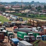 Trucks pile up at Malaba border point.