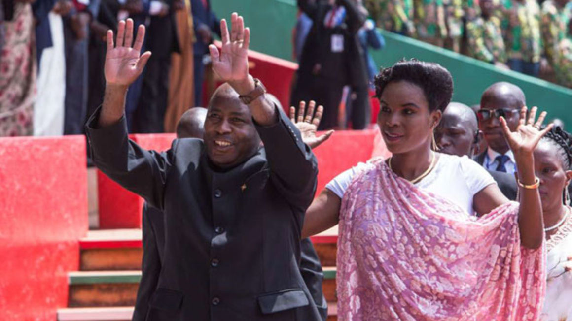 Burundi President Evariste Ndayishimiye and First Lady Angelique Ndayubaha.