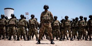 Mozambican soldiers in Pemba, Cabo Delgado Province.