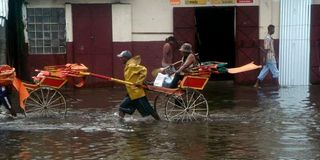 Flooded street