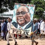 Supporters of DRC President Felix Tshisekedi