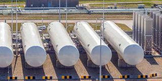 Liquefied natural gas storage tanks