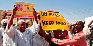 Sudanese pro-military protesters