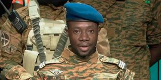 Captain Sidsoré Kader Ouedraogo, the spokesman for the Burkina Faso junta.