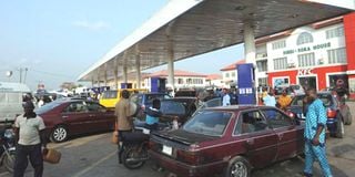 Nigeria petrol station.