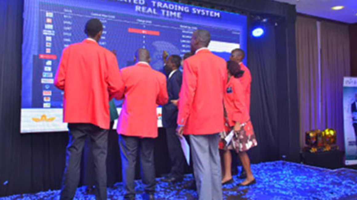 Traders at the Uganda Securities Exchange.