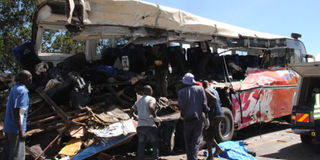 An accident scene in Kenya.