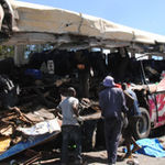 An accident scene in Kenya.