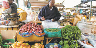 A market in Kenya.