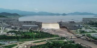 The Grand Ethiopia Renaissance Dam in Ethiopia.