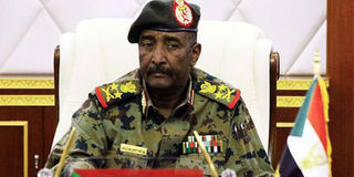 Sudan's army ruler General Abdel Fattah al-Burhan in Khartoum on April 16, 2019.