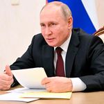 Russia's President Vladimir Putin in Moscow on February 17, 2022.