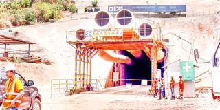 The downstream tunnel at Uganda’s Karuma dam.