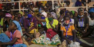 Displaced people in Mozambique.