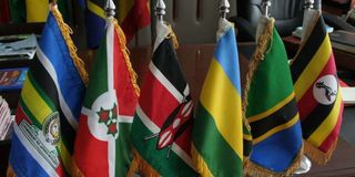 East African flags.