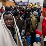Fleeing Ukraine conflict.