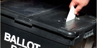 A ballot box.