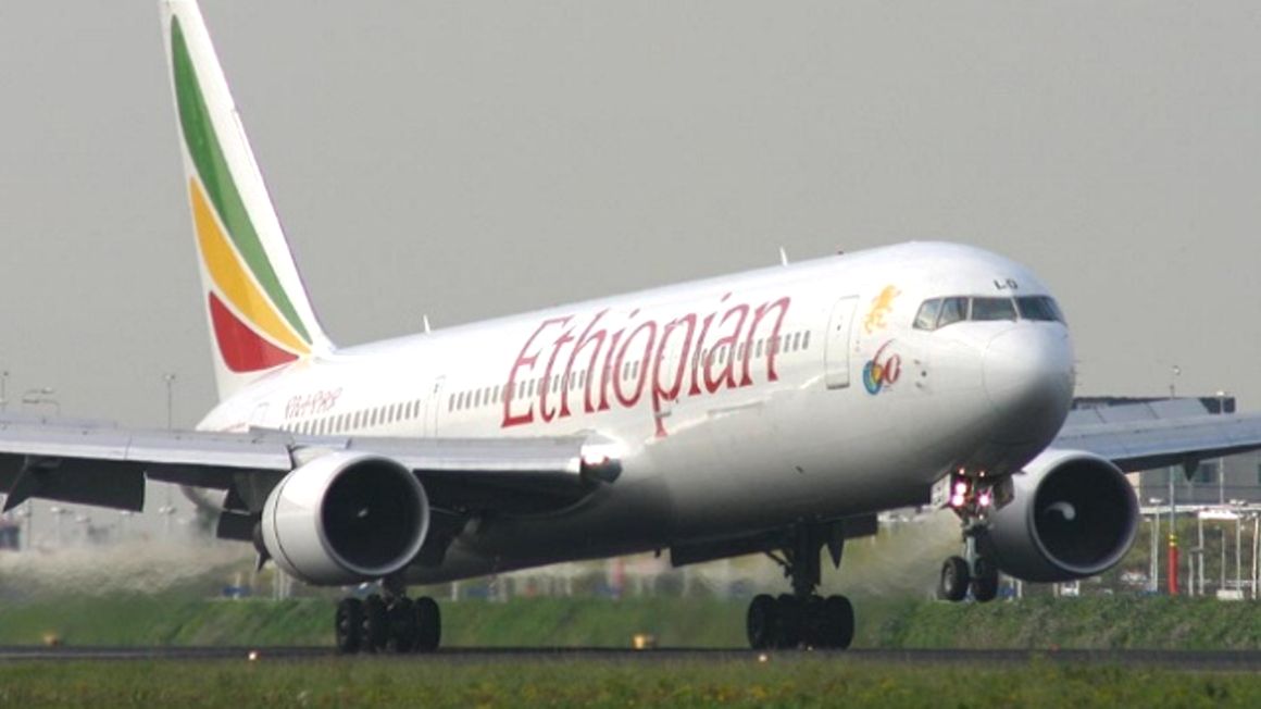 An Ethiopian Airlines plane.