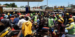 Fuel shortage in Kenya.