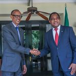 Rwandan President Paul Kagame and his Zambian counterpart Hakainde Hichilema.