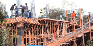 A construction site in Kigali, Rwanda.