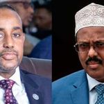 Somalia's Prime Minister Hussein Roble and President Mohamed Farmaajo.