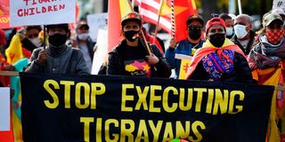 Protest against Tigray conflict.