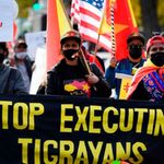 Protest against Tigray conflict.
