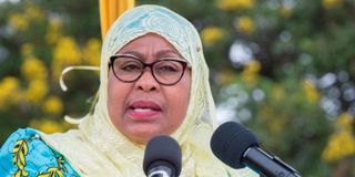 Tanzania's President Samia Suluhu Hassan.