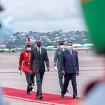 Rwanda's President Paul Kagame with President Sassou N'Guesso (Republic of Congo).