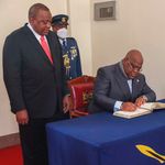 Kenya's President Uhuru Kenyatta with DR Congo President Felix Tshisekedi.
