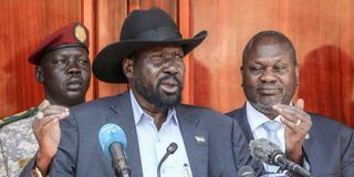 Salva Kiir and Riek Machar.