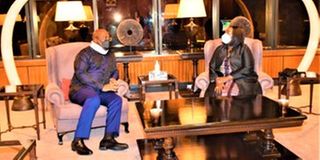 DR Congo President Felix Tshisekedi and Kenyan Foreign Affairs CS Raychelle Omamo.