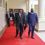 Presidents Uhuru Kenyatta and Felix Tshisekedi.