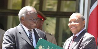 Mwai Kibaki and Philip Waki.