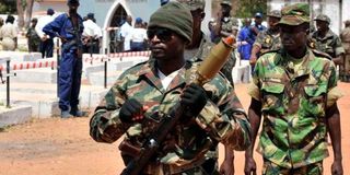 A soldier in Guinea Bissau