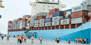 Cargo ship, Kenya.