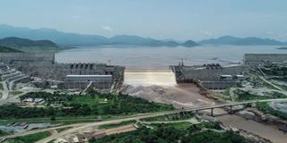 The Grand Ethiopia Renaissance Dam in Ethiopia.