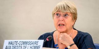 United Nations High Commissioner for Human Rights Michelle Bachelet.