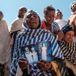 Women mourn victims of a massacre allegedly perpetrated in Tigray in February 2022.