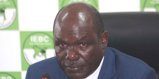 IEBC Chairman Wafula Chebukati.