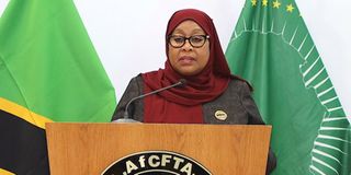 Tanzanian President Samia Suluhu Hassan.