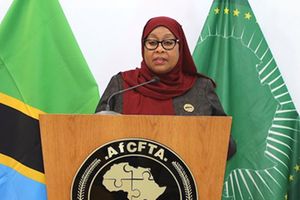 Tanzanian President Samia Suluhu Hassan.