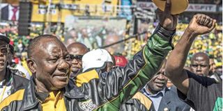 South Africa’s President and African National Congress president Cyril Ramaphosa.