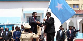 Somalia's former president Mohamed Abdullahi Farmaajo and President Hassan Sheikh Mohamud.