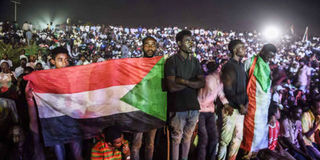 Sudanese protesters.