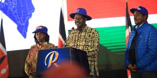 Martha Karua, Raila Odinga and Kalonzo Musyoka.