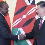 Presidents Uhuru Kenyatta (Kenyatta) and Xi Jinping (China).